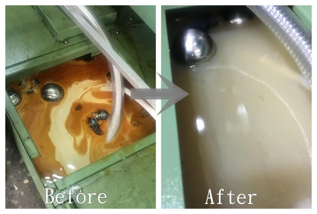 切削液過濾效果 – 冠佳科技設備清除廢油，提高加工品質